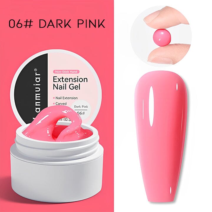Non-Sticky Easy Nail Extension Every Day And Night 06# Dark Pink 