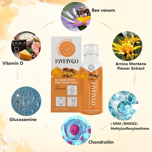 Fivfivgo ™ Spray thérapeutique pour les articulations et les os au venin d'abeille (récupération complète du corps)