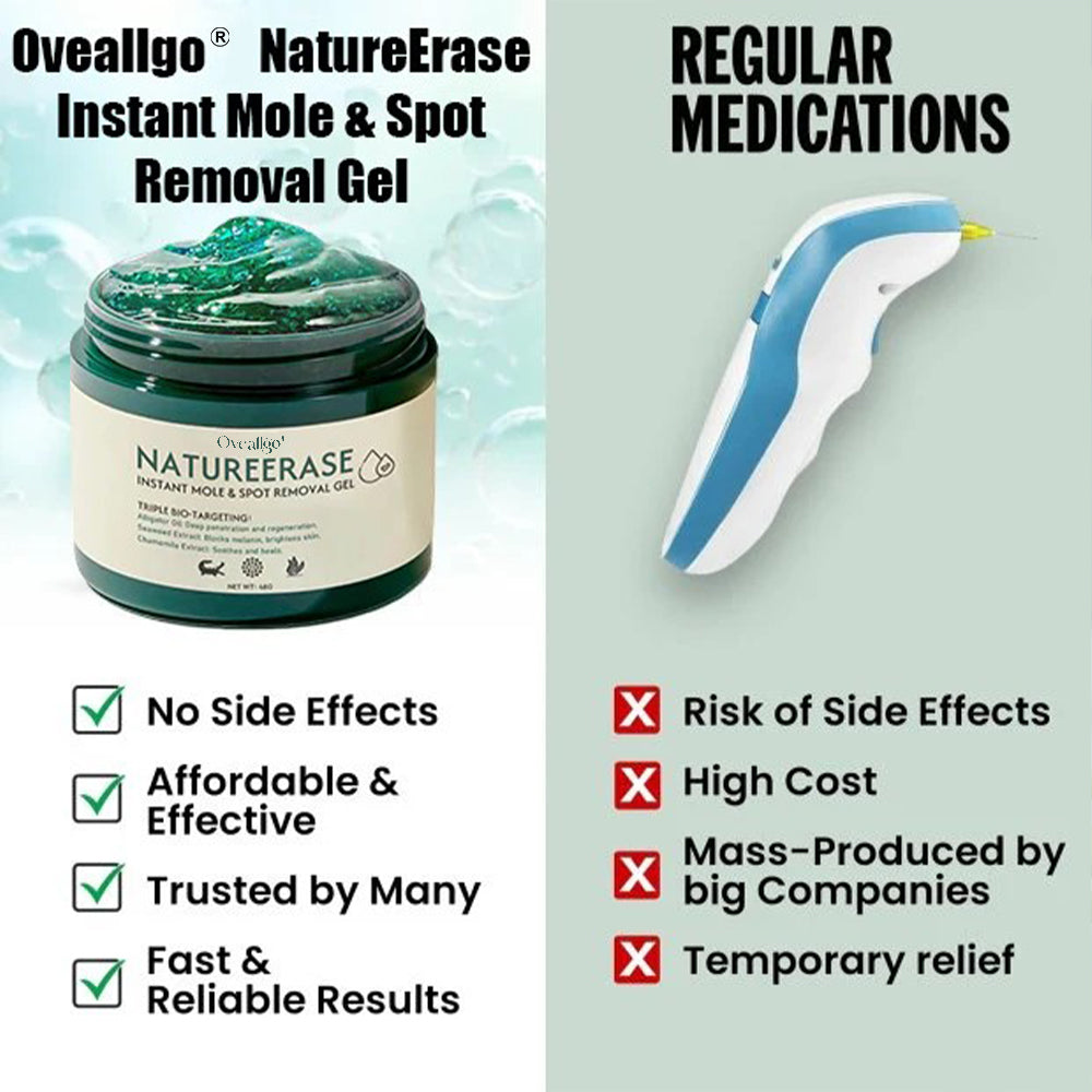 ✅ Official Store: Oveallgo® NatureErase Instant Alligator Oil Mole & Spot Removal Premium Gel
