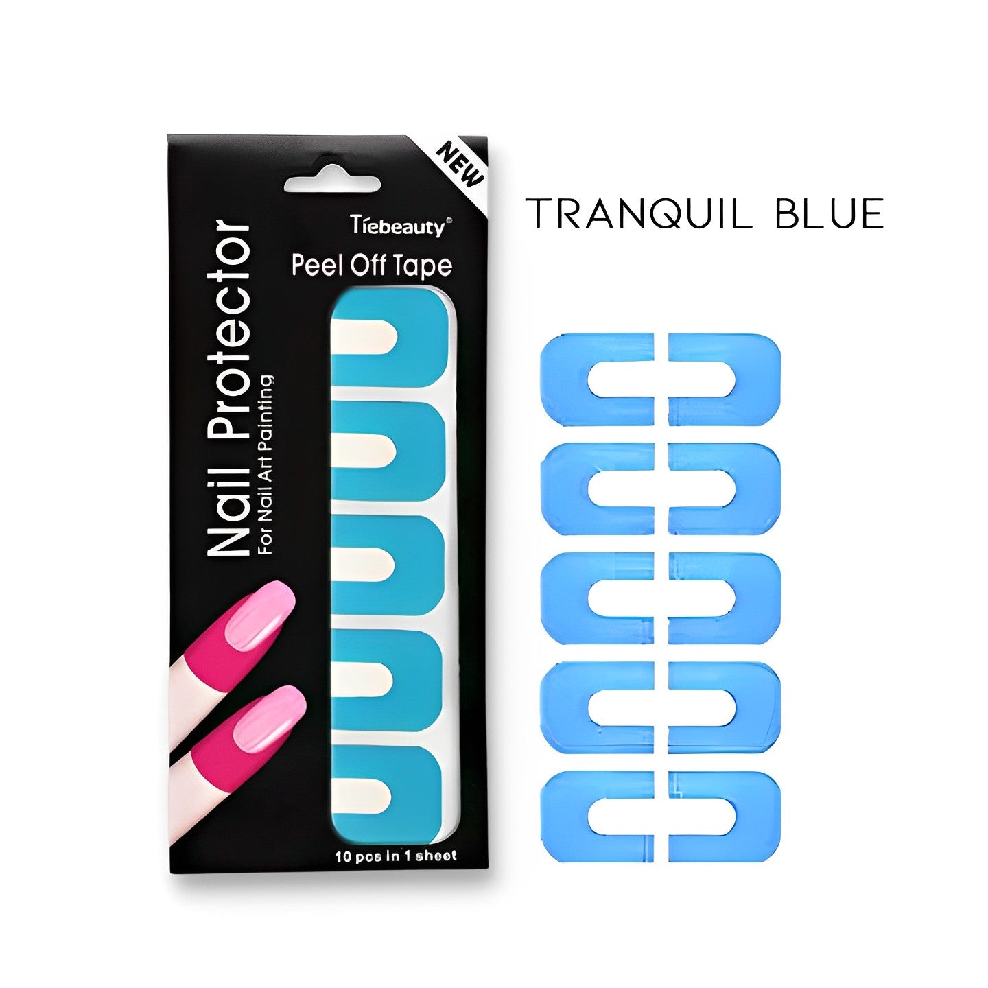 Reusable Nail Polish Guard Tape Nail Every Day And Night Tranquil Blue 1 pc 