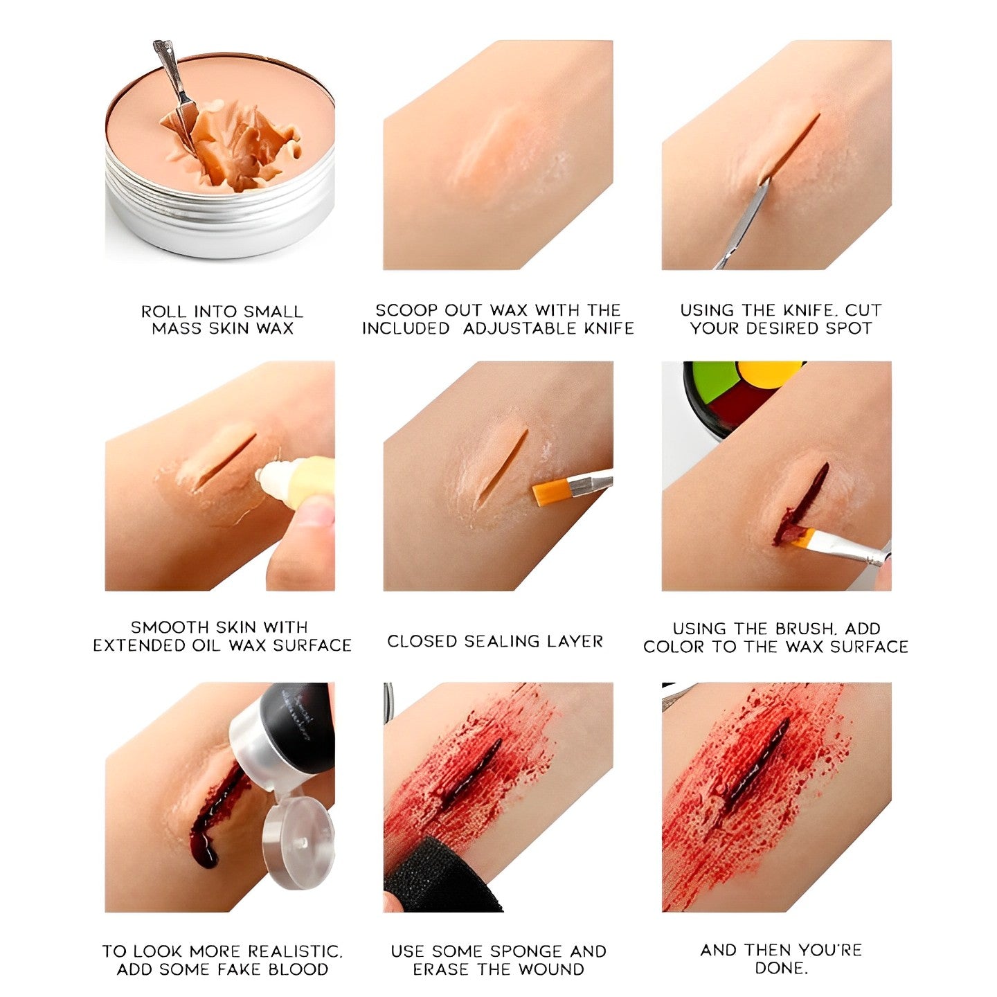 Halloween Special F/X Makeup Wax Set make up Every Day And Night 