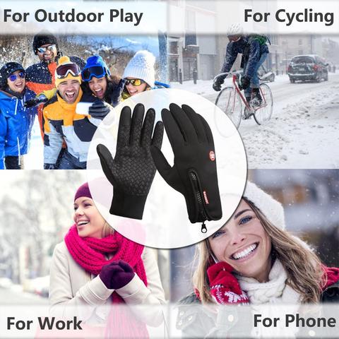 Fivfivgo™ Gants premium unisexe imperméables, coupe-vent et chauds pour écran tactile