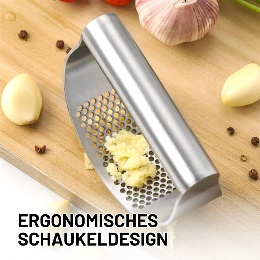 Edelstahl-Knoblauchquetsche