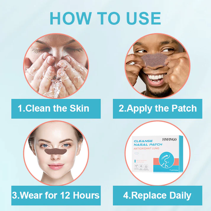 Fivfivgo™ Patch nasal antioxydant pour le nettoyage des poumons