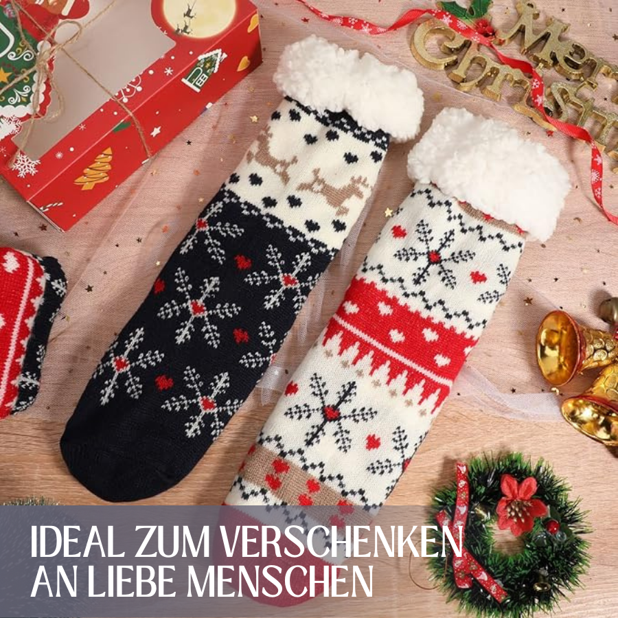 Ultradicke Kaschmir-Hausschuhsocken