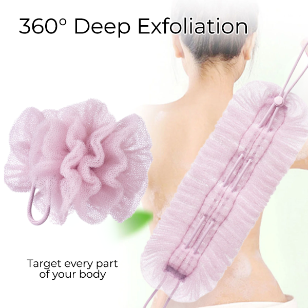 2-in-1 Exfoliating Bath Pouf