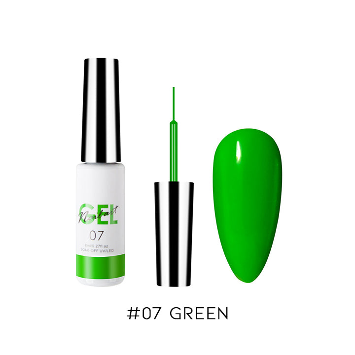 Easy Nail Art Gel Liner Nail Every Day And Night 07 Green 