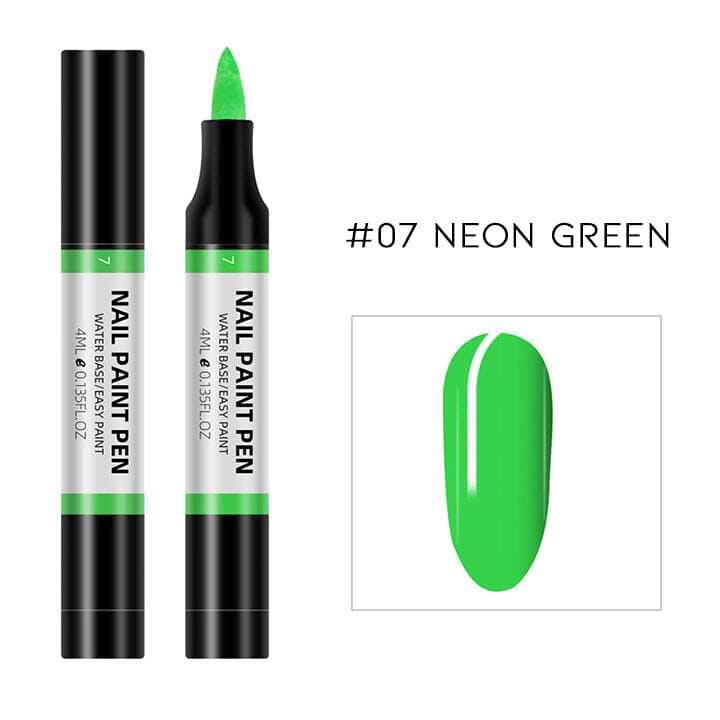 Easy Nail Polish Paint On Pen Nail Every Day And Night #07 Neon Green 