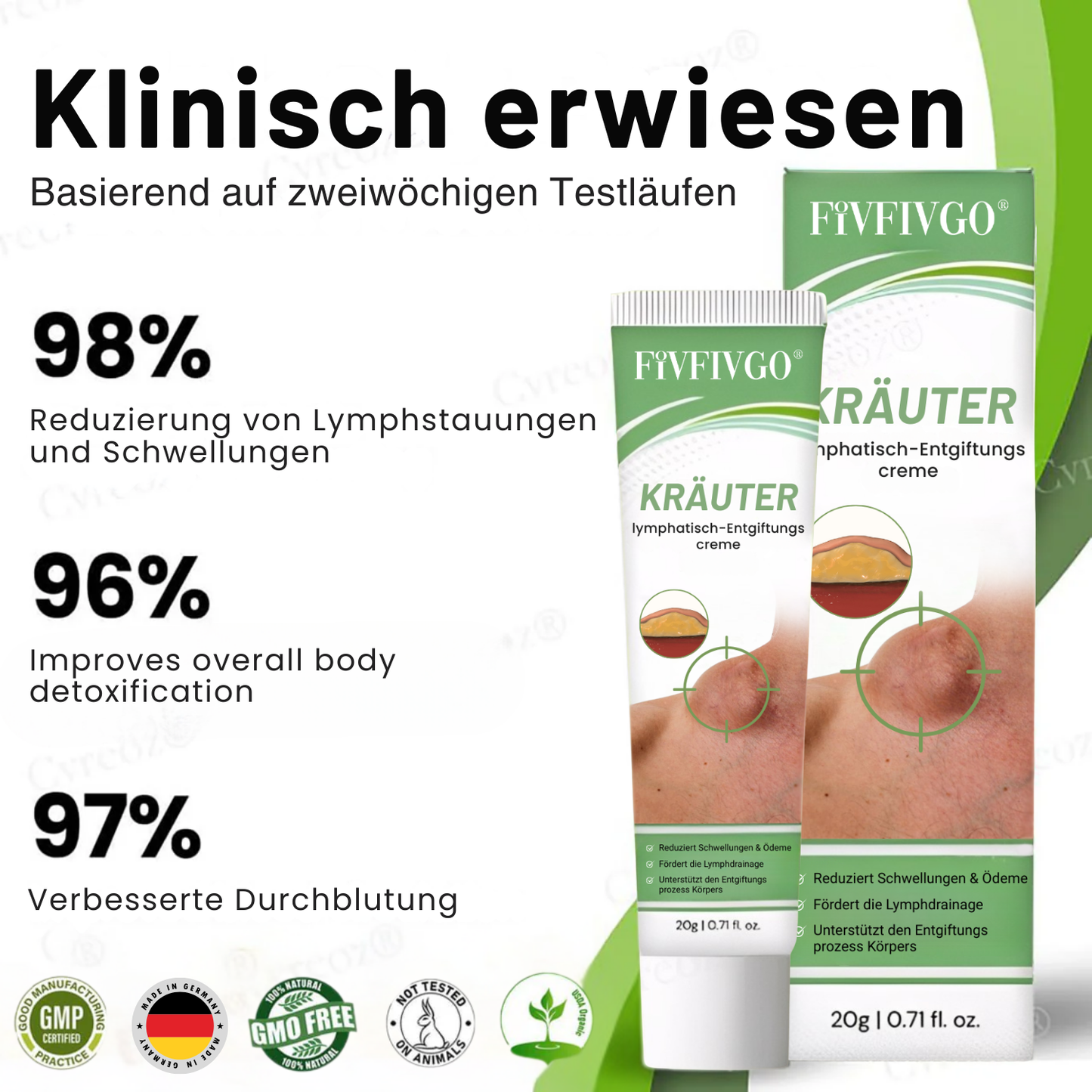 Fivfivgo® Kräuter-lymphatisch-Entgiftungscreme