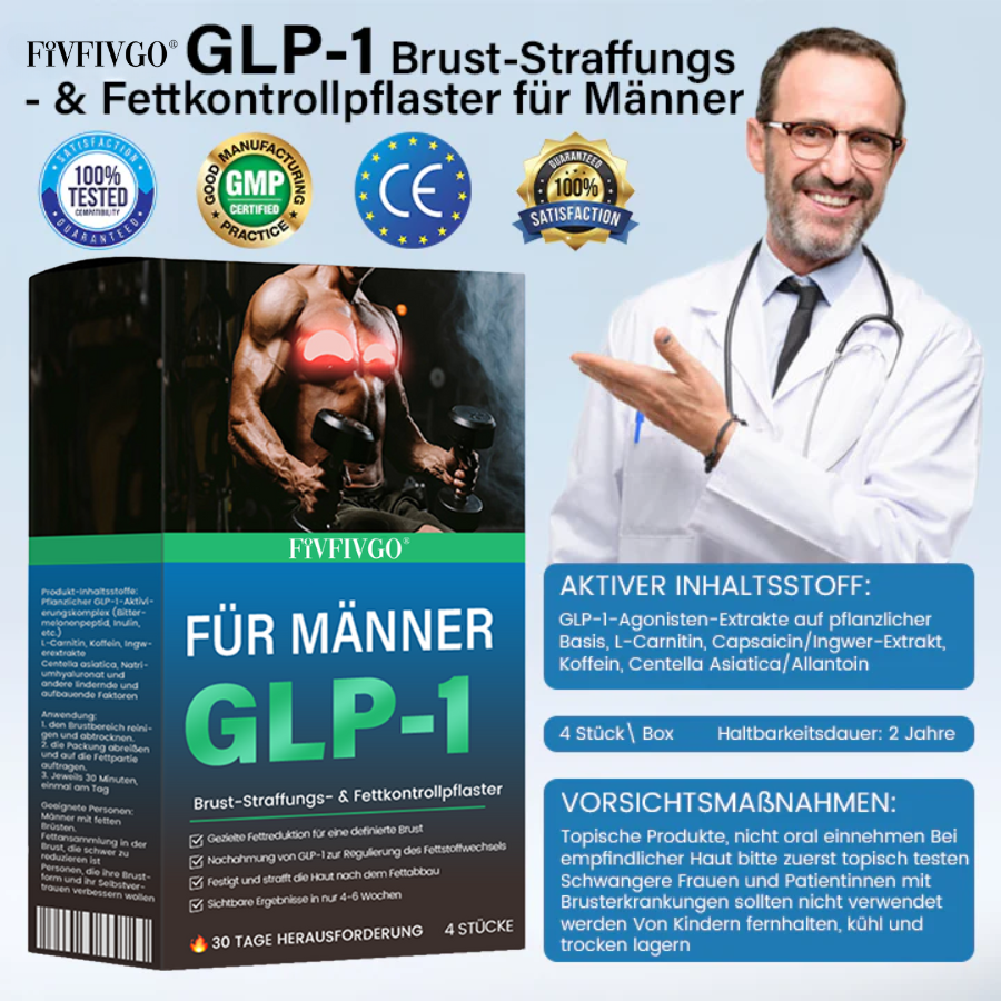 Fivfivgo® GLP-1 Brust-Straffungs- & Fettkontrollpflaster für Männer