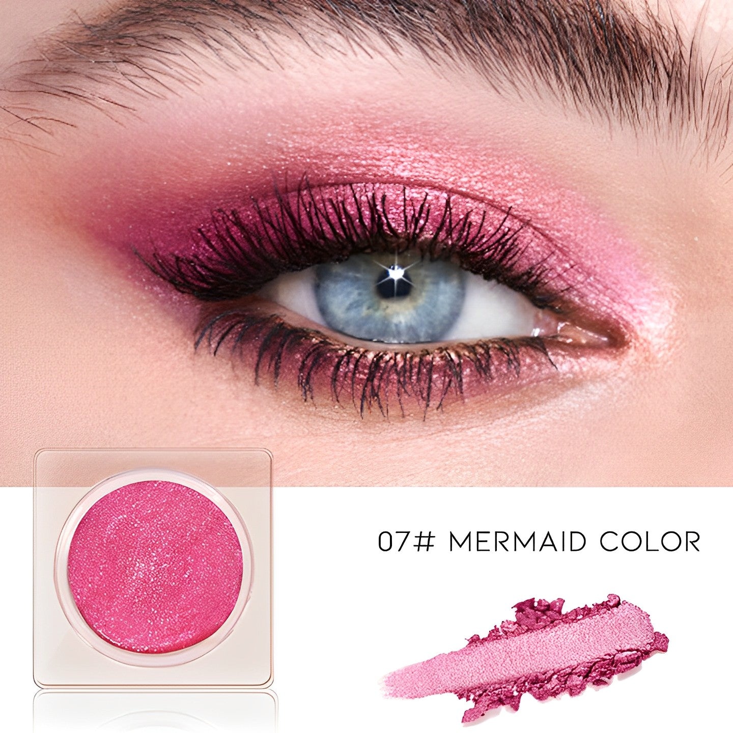 Highshine Waterproof Cream Eyeshadow Make-up Every Day And Night 07# Mermaid Color 1 pc 