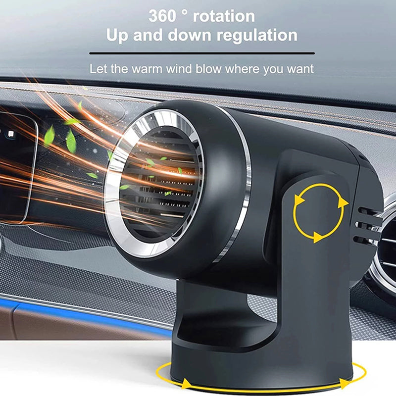 Fivfivgo™ Réchauffeur de voiture Portable Rotatif à 360° pour un déneigement Facile