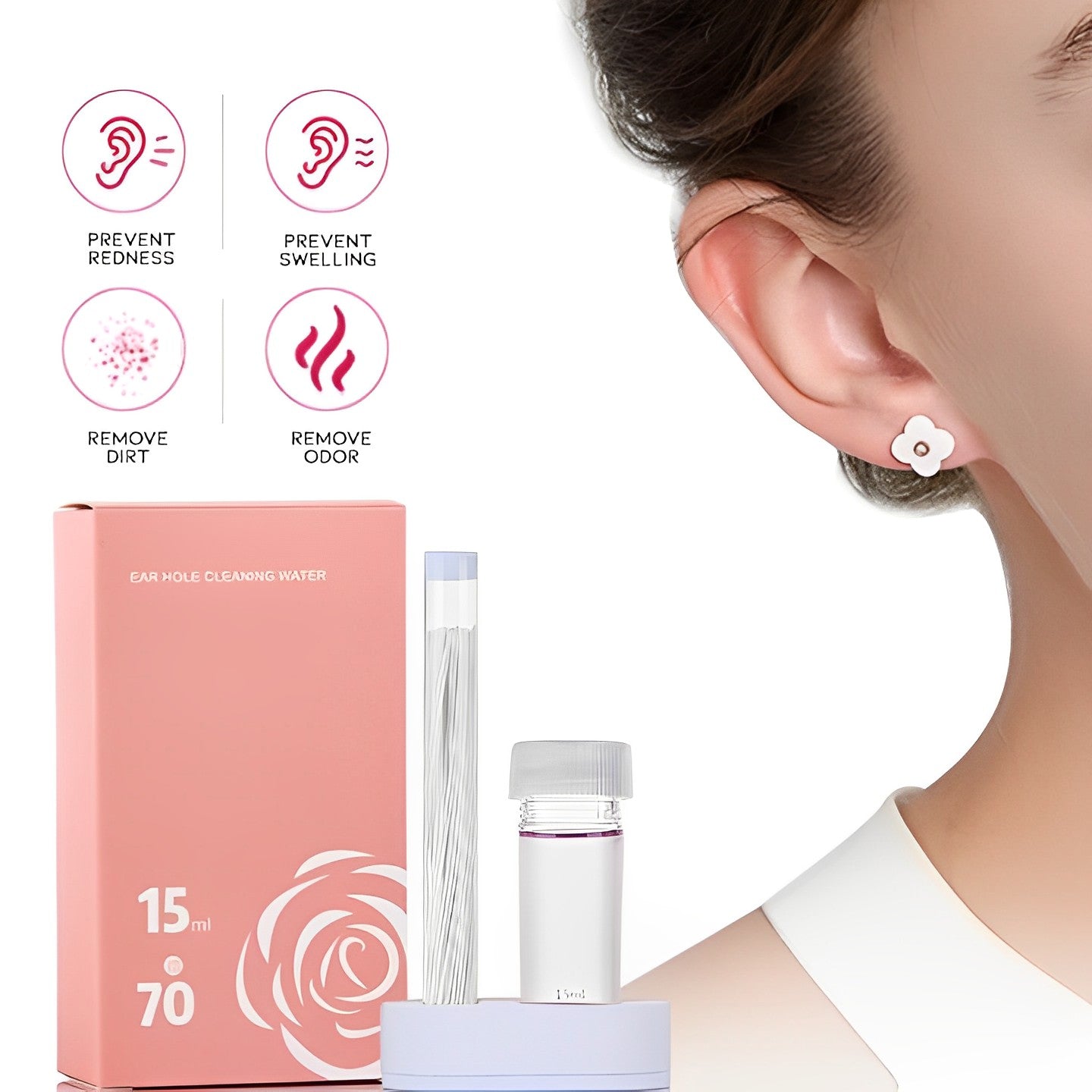 Ear Piercing Hole Cleaner Personal Care Every Day And Night 