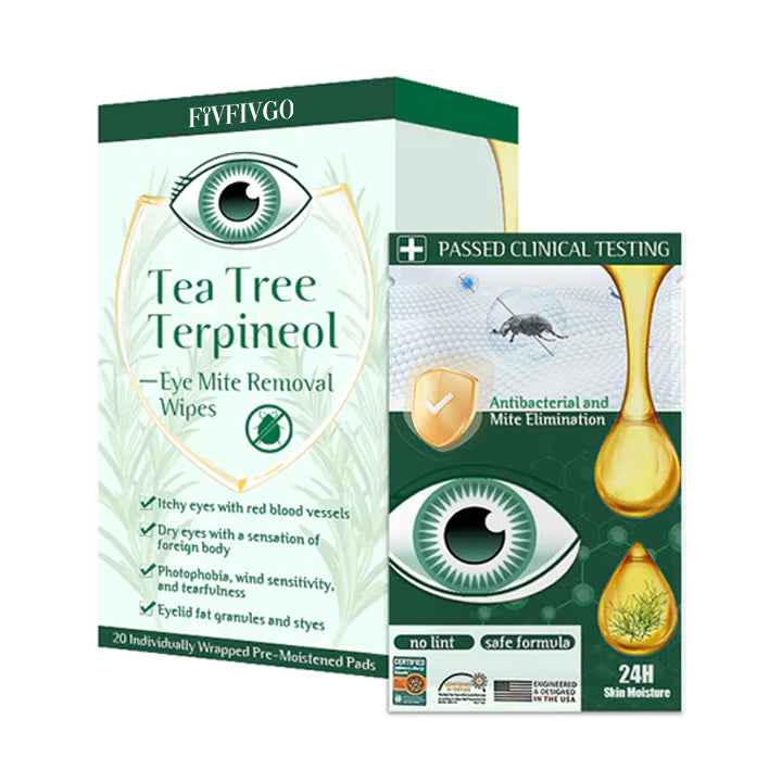 Fivfivgo™ Teebaum-Terpineol-Augenmilbenentfernungstücher
