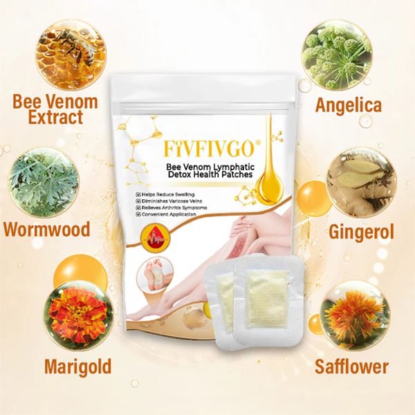 Fivfivgo®  Bee Venom Lymphatic Detox Health Patches