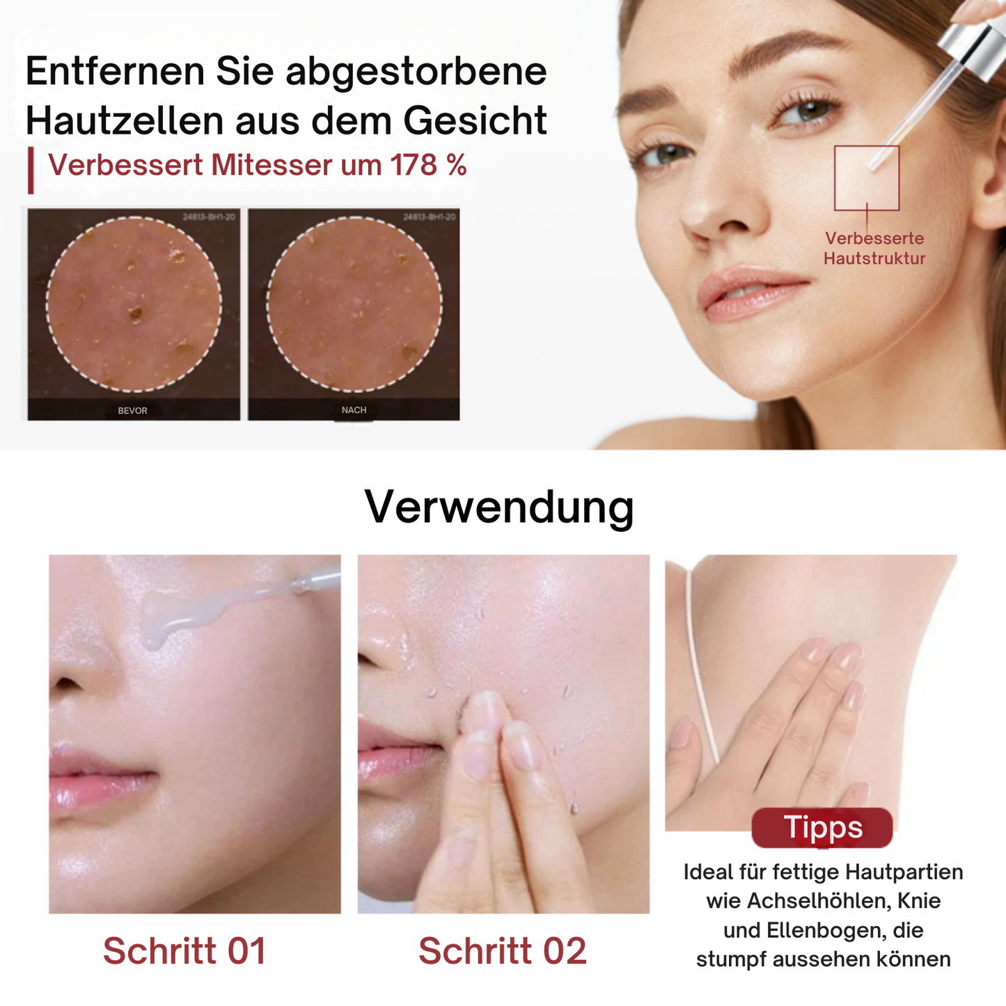 Fivfivgo® Peel-Schuss-Glühen Schwarzem Reis Ampulle