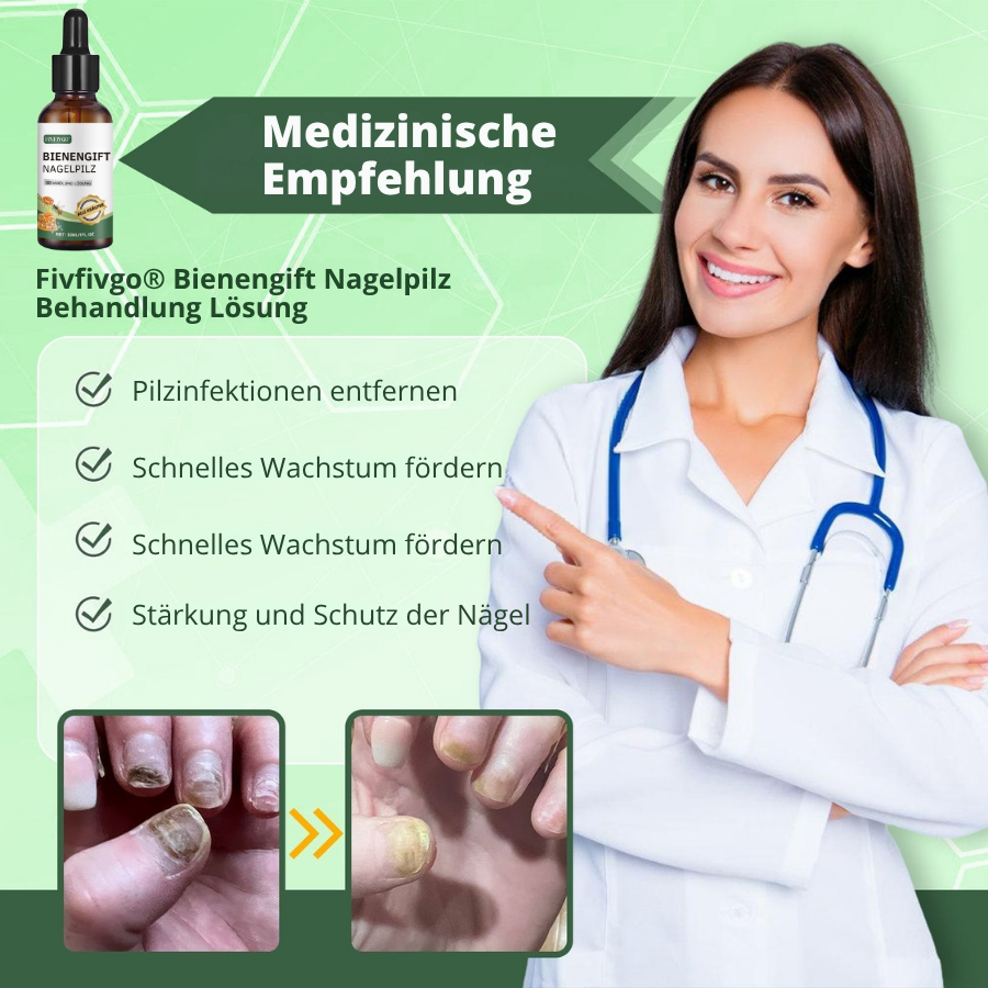 Fivfivgo® Bienengift Nagelpilz Behandlung Lösung: Natürliche Formel für die Gesundheit von Zehennägeln und Fingernägeln