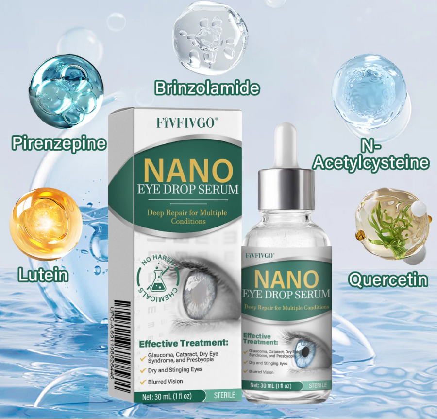Fivfivgo® Nano Eye Drops Serum 👩‍⚕️ Royal College of Ophthalmologists Recommended (Suitable for presbyopia, dry eye syndrome, glaucoma, and cataracts)