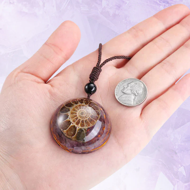 Fivfivgo™ Amethyst Spiral Energy Magnetic Pendant