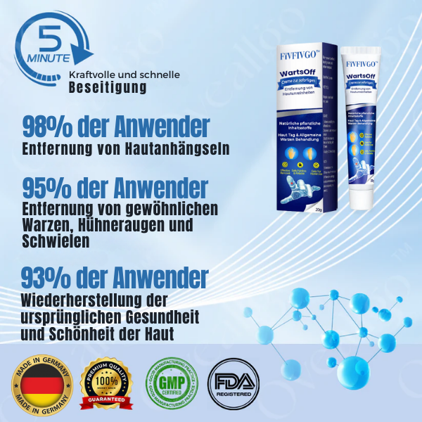 Fivfivgo™ WartsOff Creme zur sofortigen Entfernung von Hautunreinheiten👩‍⚕️Deutsche Dermatologische Gesellschaft (AADA) zugelassen (Entfernung von Hautanhängseln, Warzen und dunklen Flecken)