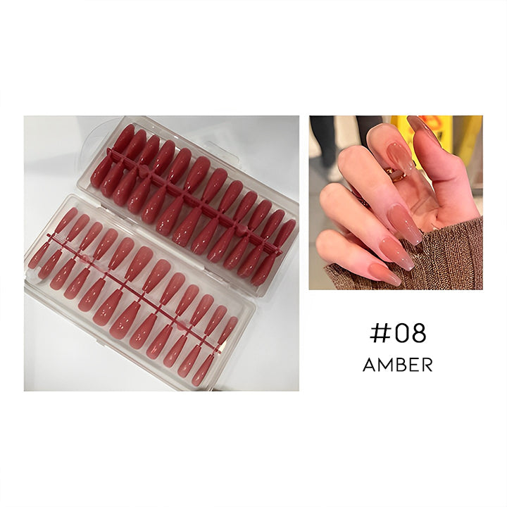 Natural Nude Color False Nail Nail Every Day And Night #08 Amber 