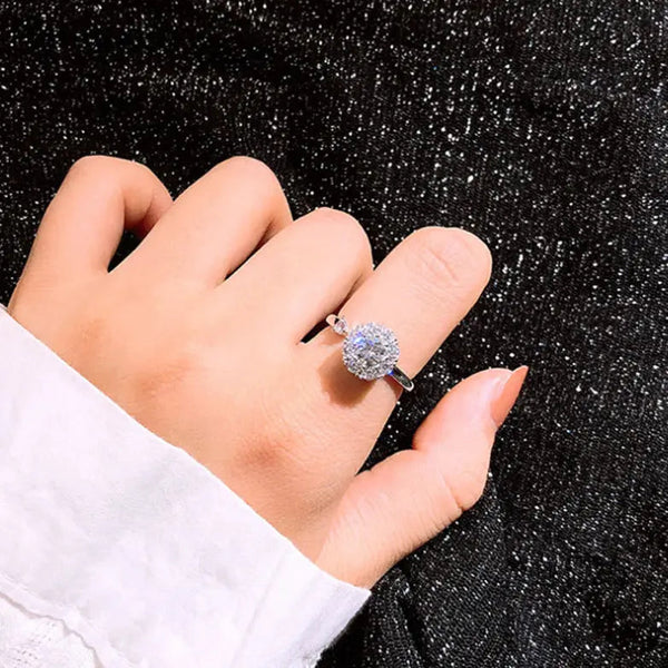 Fivfivgo™ Bague avec cristal blanc