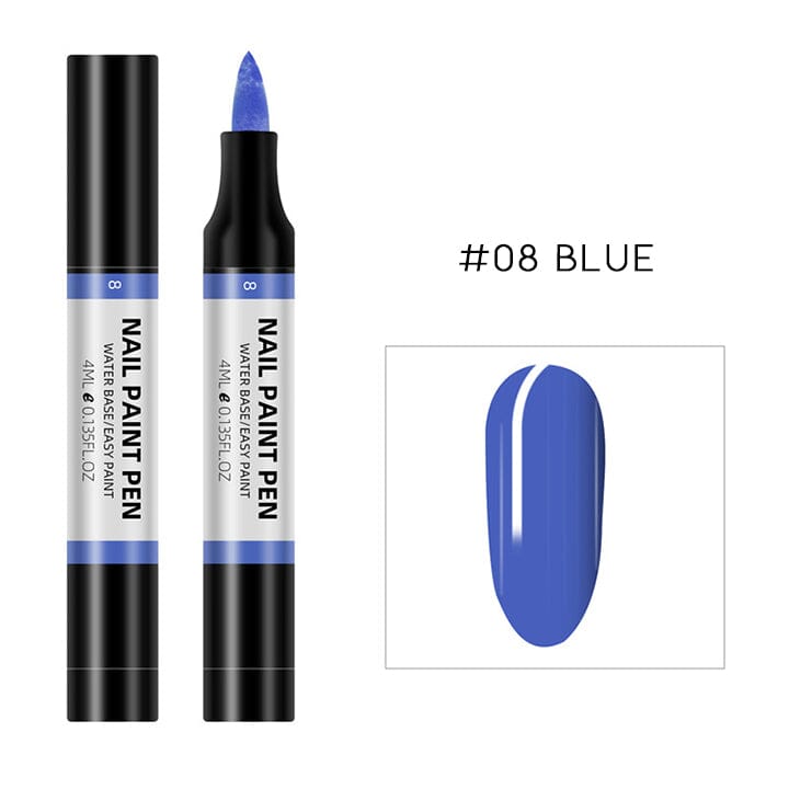 Easy Nail Polish Paint On Pen Nail Every Day And Night #08 Blue 