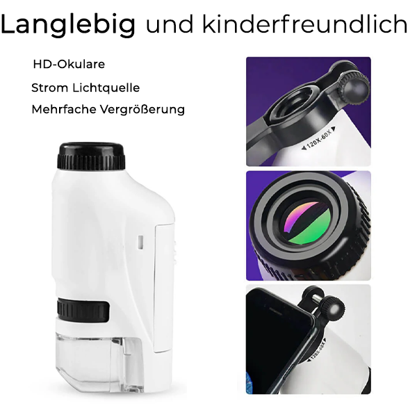 Tragbares Kinder-Taschenmikroskop