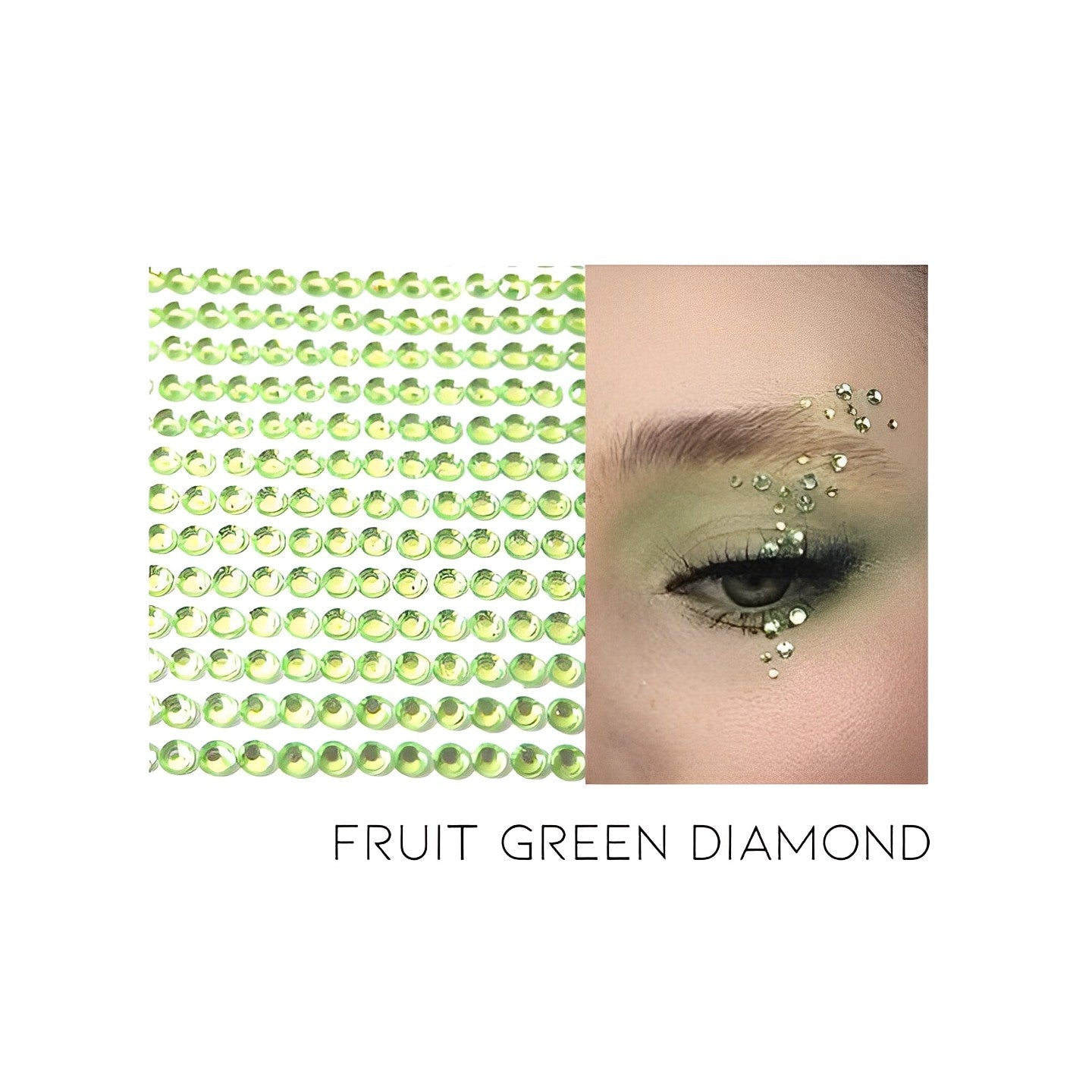 Self-Adhesive Hair/Body/Face Diamond Costumes & Accessories Every Day And Night Fruit Green Diamond (3 sheets of 4-6mm) 1 pc 