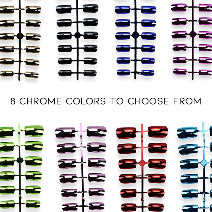 Ready To Go Mirror Chrome Nail Art False Nails Nail Every Day And Night 