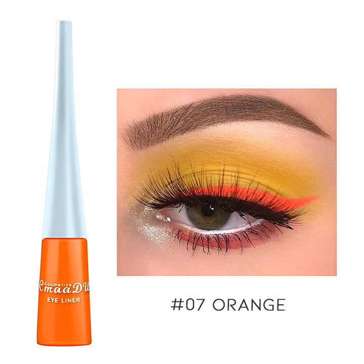 Super Pigmented Color Liquid Eyeliner Make-up Every Day And Night #07 Orange 1 pc 