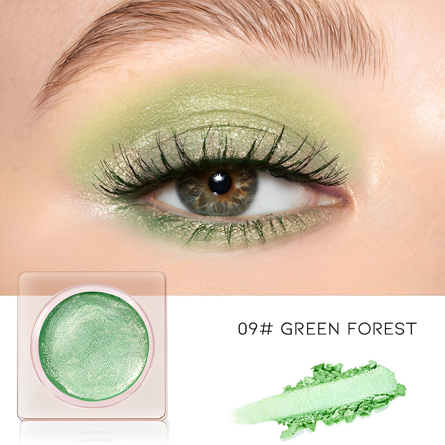 Highshine Waterproof Cream Eyeshadow Make-up Every Day And Night 09# Green Forest 1 pc 