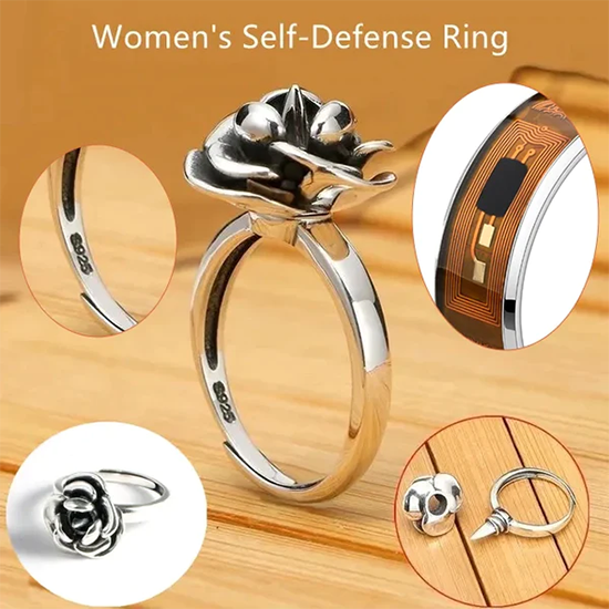 Fivfivgo™ Self-Defense Ring with Spikes