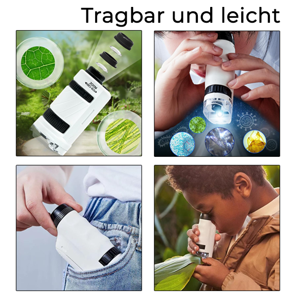 Tragbares Kinder-Taschenmikroskop
