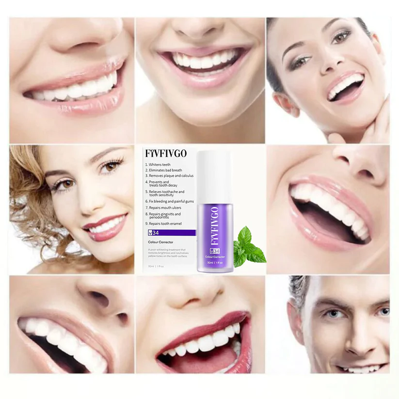 Mousse sbiancante per denti a base di erbe pure Fivfivgo™