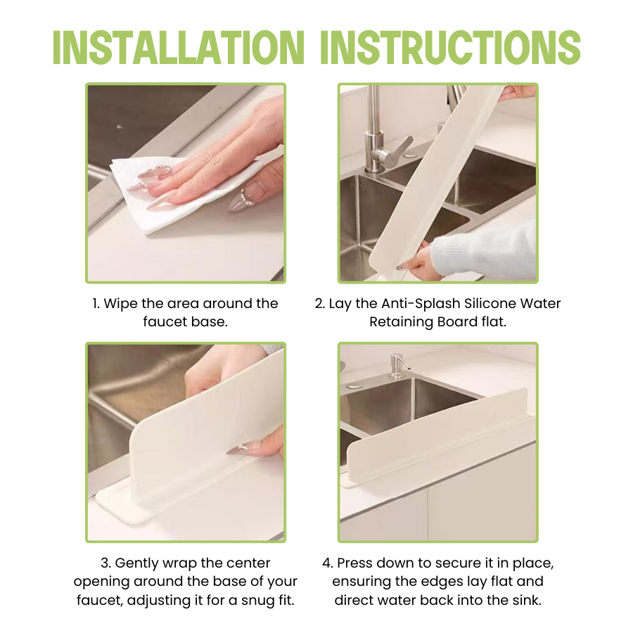 Anti-Splash Silicone Water Retaining Board