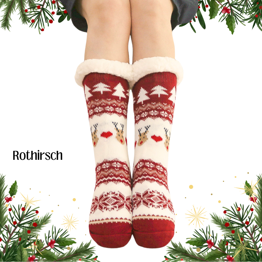 Ultradicke Kaschmir-Hausschuhsocken