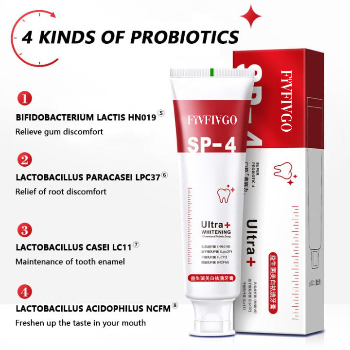 Fivfivgo™ 4TM Dentifricio sbiancante probiotico