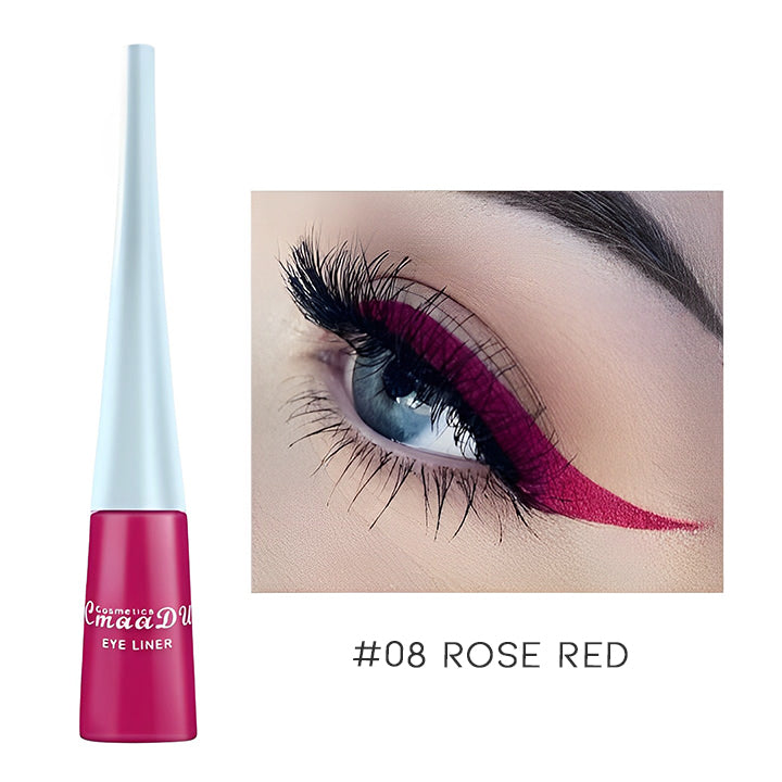 Super Pigmented Color Liquid Eyeliner Make-up Every Day And Night #08 Rose Red 1 pc 
