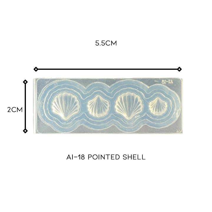 3D Nail Art Silicone Mold Nail Every Day And Night AI-18 Pointed Shell 