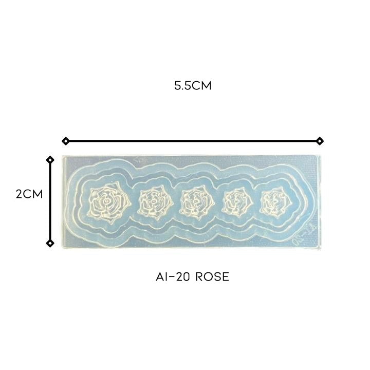 3D Nail Art Silicone Mold Nail Every Day And Night AI-20 Rose 