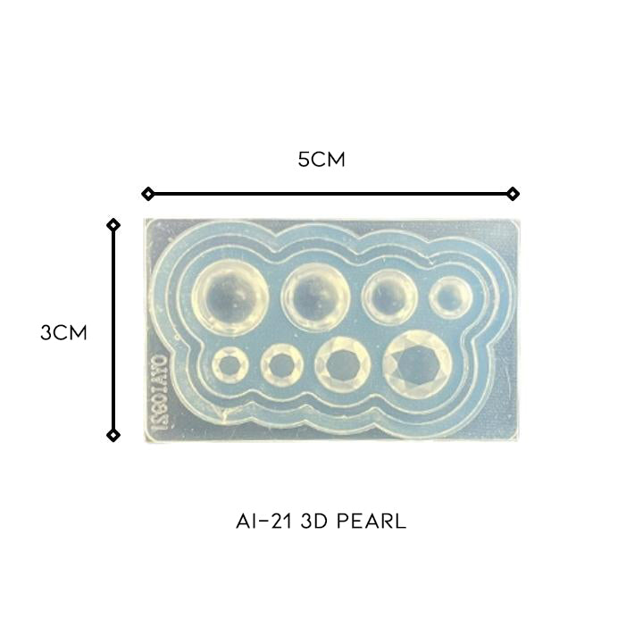 3D Nail Art Silicone Mold Nail Every Day And Night AI-21 3D Pearl 