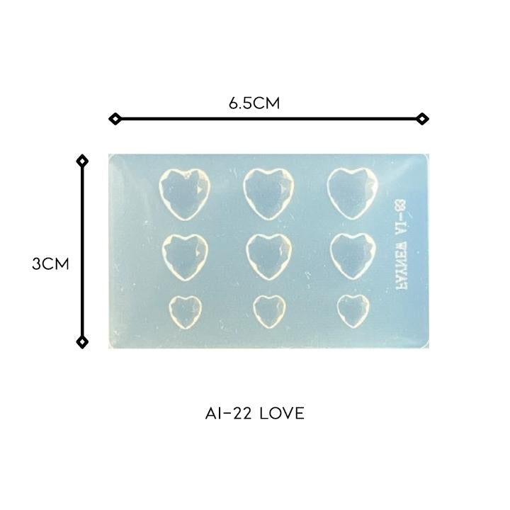 3D Nail Art Silicone Mold Nail Every Day And Night AI-22 Love 
