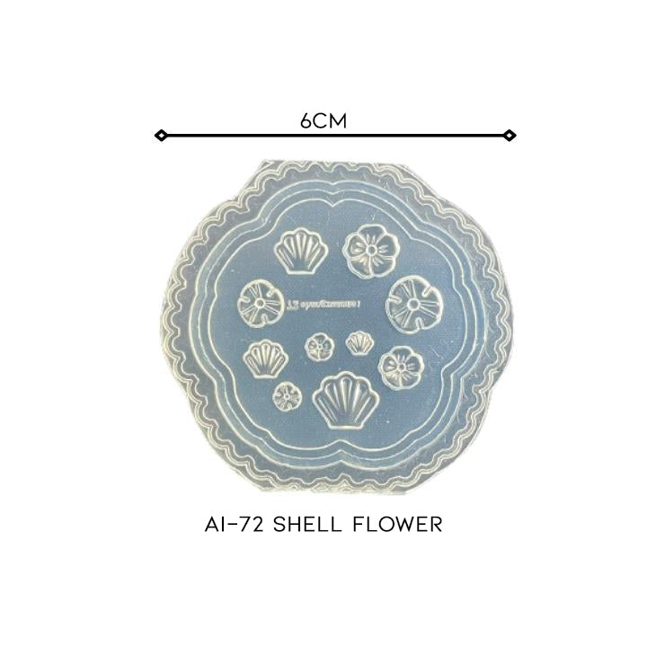 3D Nail Art Silicone Mold Nail Every Day And Night AI-72 Shell Flower 