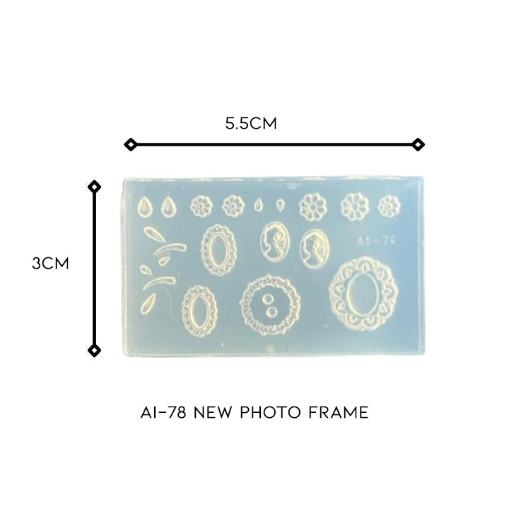 3D Nail Art Silicone Mold Nail Every Day And Night AI-78 New Photo Frame 