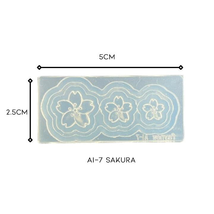 3D Nail Art Silicone Mold Nail Every Day And Night AI-7 Sakura 