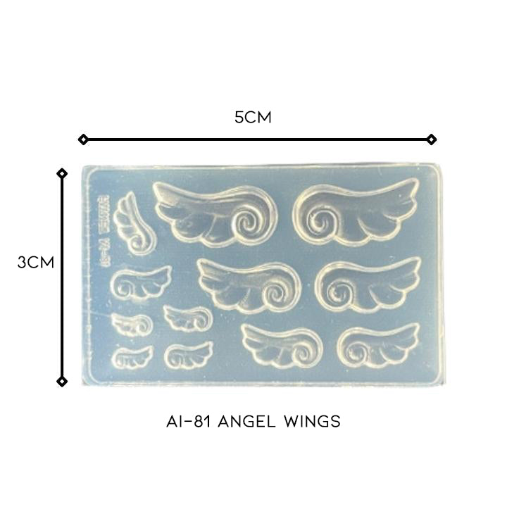 3D Nail Art Silicone Mold Nail Every Day And Night AI-81 Angel Wings 