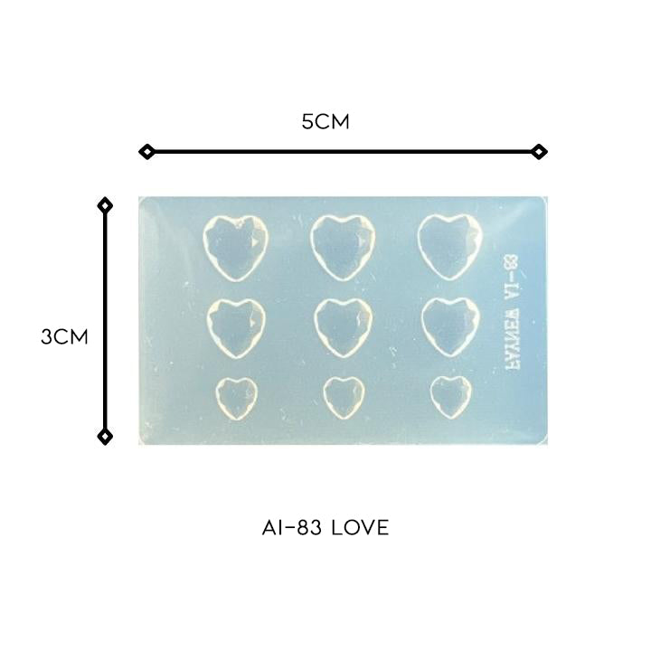 3D Nail Art Silicone Mold Nail Every Day And Night AI-83 Love 