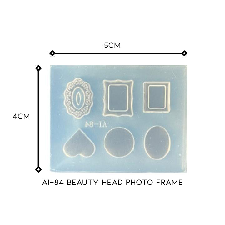 3D Nail Art Silicone Mold Nail Every Day And Night AI-84 Beauty Head Photo Frame 