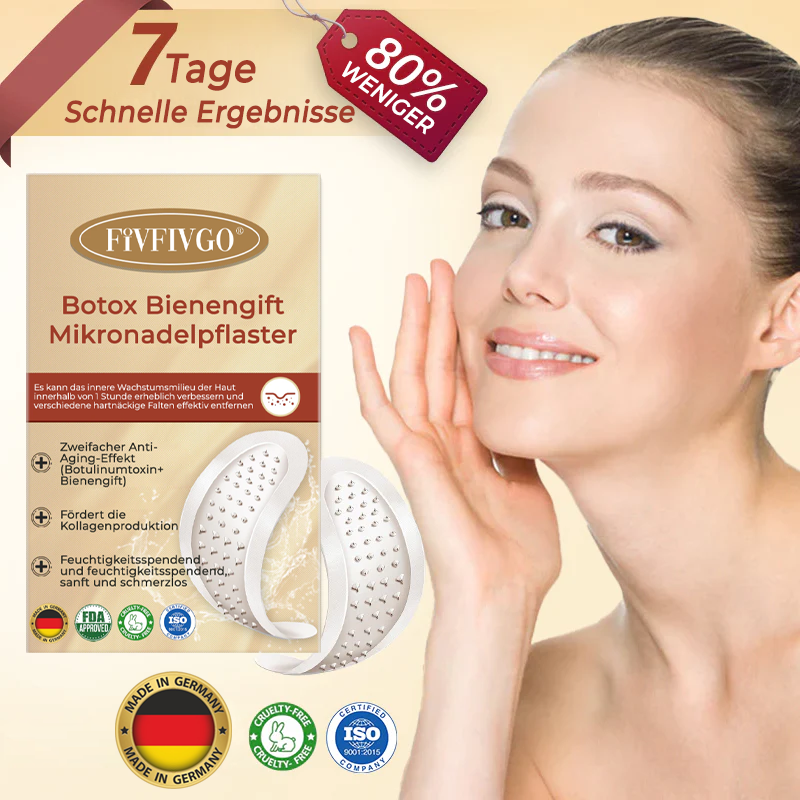 Fivfivgo® Botox-Bienengift-Mikronadelpflaster (schmerzfreie, lang anhaltende Behandlung von hartnäckigen Falten und Hautproblemen)